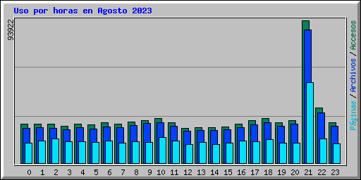 Uso por horas en Agosto 2023