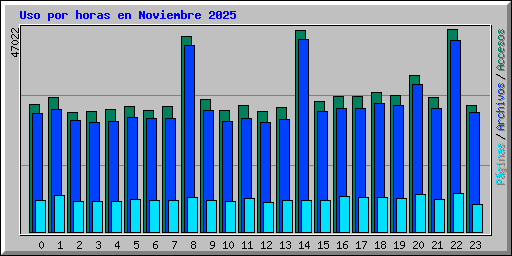 Uso por horas en Noviembre 2025